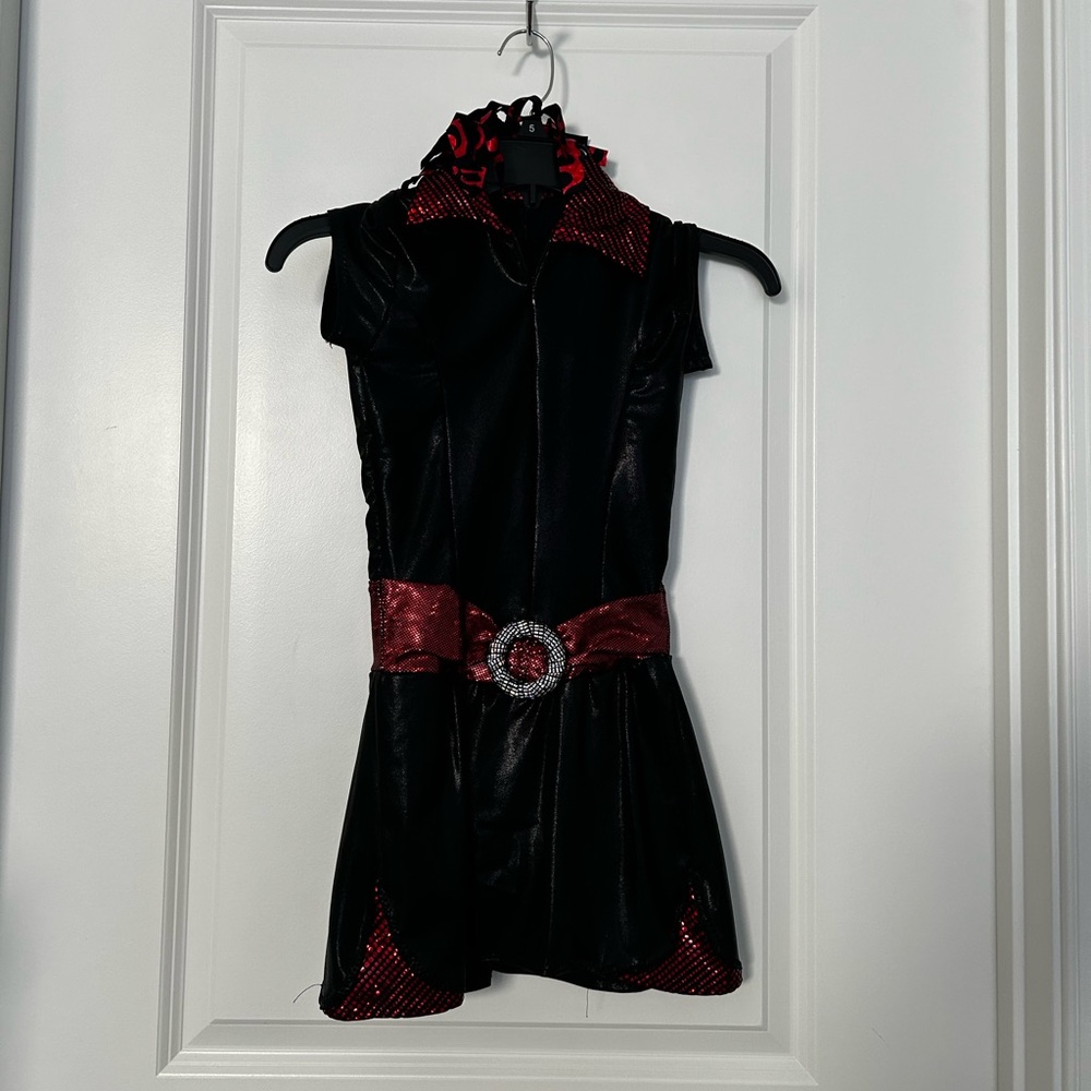 Black Biker Chick Ice Skating Dress